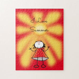 Sunshine Girl Puzzle - I Love Summer - Aangepaste  Legpuzzel