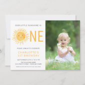 Sunshine Girl's eerste verjaardagsfeestje Kaart (Voorkant)