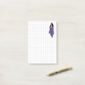 Sunshine Glory - Handgemaakte Creatieve Zwarte Kun Post-it® Notes (Op bureau)