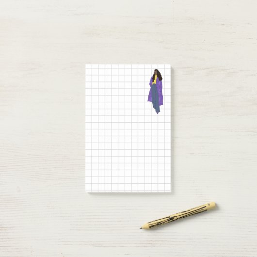 Sunshine Glory - Handgemaakte Creatieve Zwarte Kun Post-it® Notes (Op bureau)