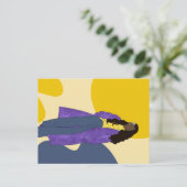 Sunshine Glory - Handgemaakte unieke zwarte kunst Briefkaart (Staand voorkant)