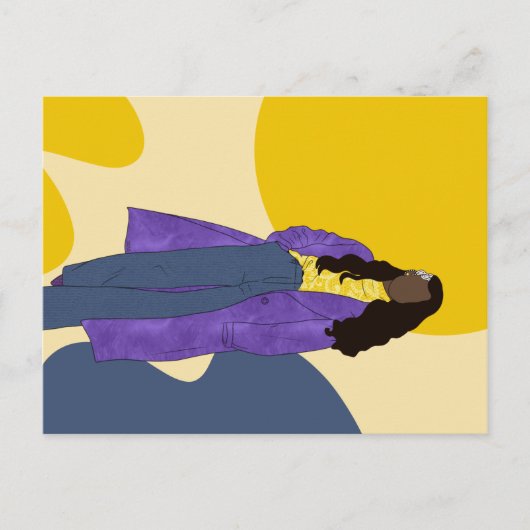 Sunshine Glory - Handgemaakte unieke zwarte kunst Briefkaart (Voorkant)