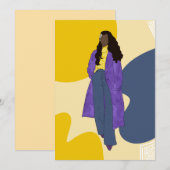 Sunshine Glory - Handgemaakte unieke zwarte kunst Feestdagenkaart (Voorkant / Achterkant)