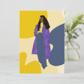 Sunshine Glory - Handgemaakte unieke zwarte kunst Feestdagenkaart (Staand voorkant)