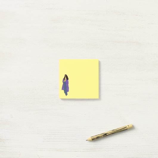 Sunshine Glory - Handgemaakte Zwarte Digitale Kuns Post-it® Notes (Op bureau)