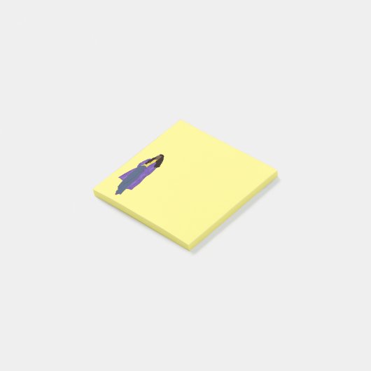 Sunshine Glory - Handgemaakte Zwarte Digitale Kuns Post-it® Notes (Schuin)