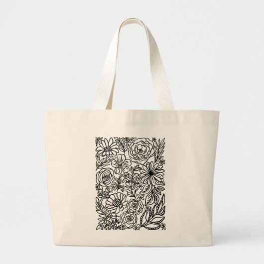Sunshine Good Times Flower Illustrated Tas (Voorkant)
