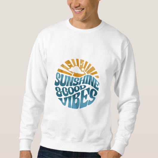 Sunshine & Good Vibes Retro T-shirt Design (Voorkant)