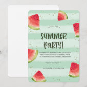 Sunshine & Good Vibes Summer Party Invitation Kaart (Voorkant / Achterkant)