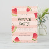 Sunshine & Good Vibes Summer Party Invitation Kaart (Staand voorkant)