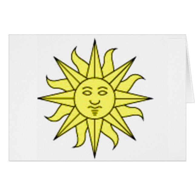 Sunshine Greeting/Note Card (Voorkant Horizontaal)
