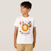 Sunshine Happy Birthday Custom Name Boy T-shirt (Voorkant volledig)