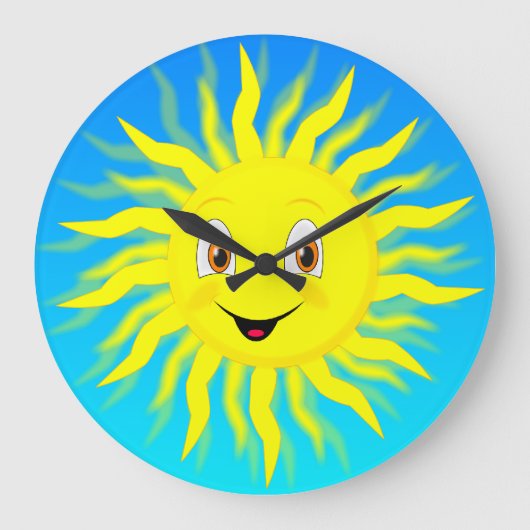 Sunshine Happy Face Grote Klok (Voorkant)