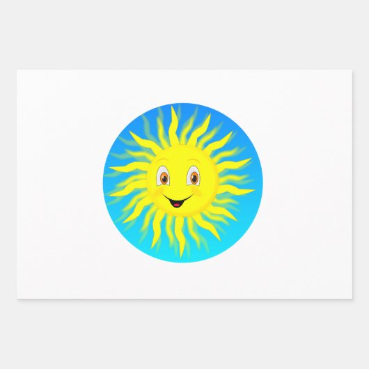 Sunshine Happy Face Inpakpapier Vel (Voorkant 2)