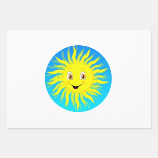 Sunshine Happy Face Inpakpapier Vel (Voorkant)