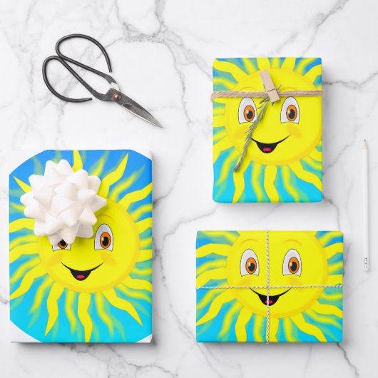 Sunshine Happy Face Inpakpapier Vel (Voorkant)
