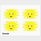 Sunshine Happy Face Rechthoekige Sticker (Vel)