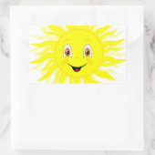 Sunshine Happy Face Rechthoekige Sticker (Tas)