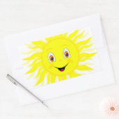 Sunshine Happy Face Rechthoekige Sticker (Envelop)
