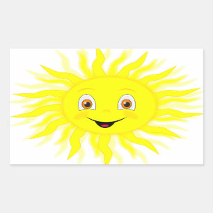 Sunshine Happy Face Rechthoekige Sticker