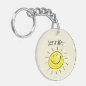 Sunshine Happy Face Sleutelhanger (Voorkant Links)