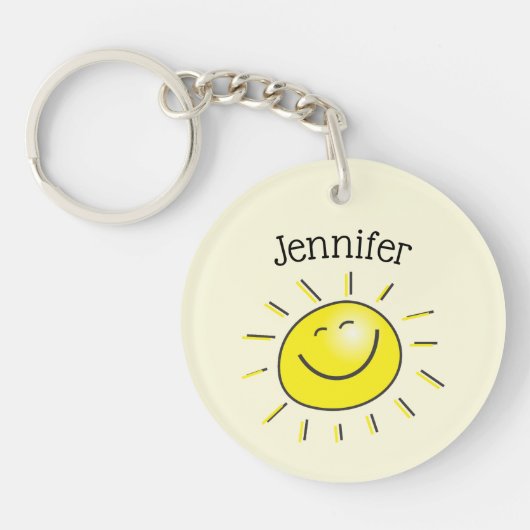 Sunshine Happy Face Sleutelhanger (Voorkant)