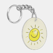 Sunshine Happy Face Sleutelhanger (Voorkant Links)