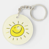 Sunshine Happy Face Sleutelhanger (Achterkant)