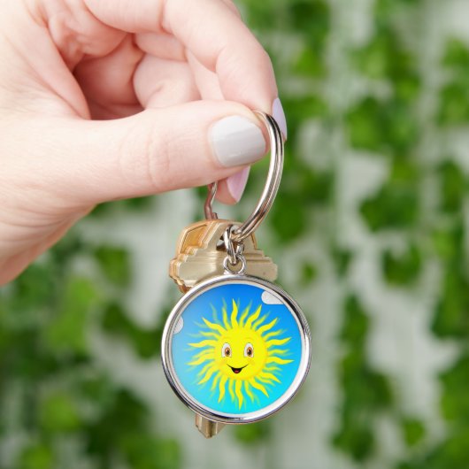 Sunshine Happy Face Sleutelhanger (Hand)
