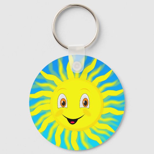 Sunshine Happy Face Sleutelhanger (Voorkant)
