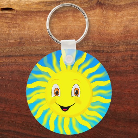 Sunshine Happy Face Sleutelhanger (Voorkant)