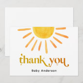 Sunshine Hartelijk dank Bedankkaart (Voorkant / Achterkant)
