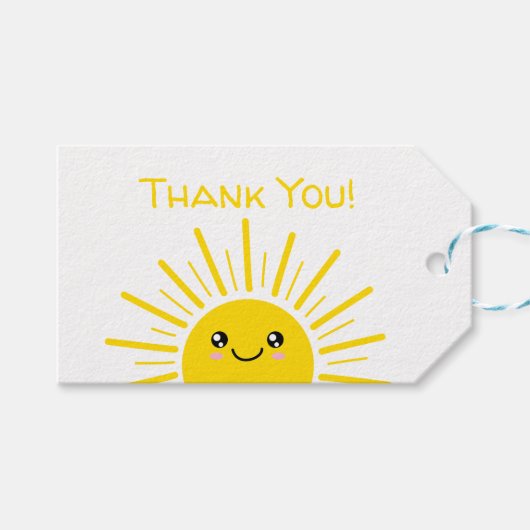 Sunshine Hartelijk dank Cadeaulabel (Voorkant (Horizontaal))