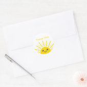 Sunshine Hartelijk dank Ronde Sticker (Envelop)