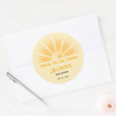 Sunshine Hartelijk dank Ronde Sticker (Envelop)