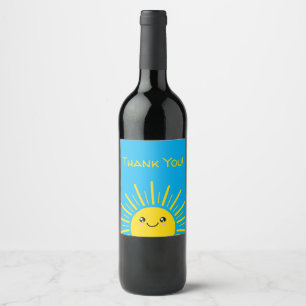 Sunshine Hartelijk dank Wijn Etiket