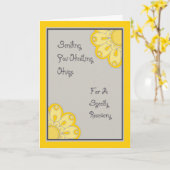 Sunshine Healing Hugs for Knee Surgery Kaart (Gele Bloem)