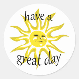 Sunshine hebben een geweldige dag ronde sticker