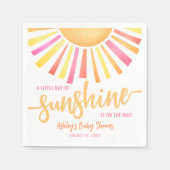 Sunshine Helder Roze Baby shower Servet (Voorkant)