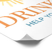 Sunshine Here Comes The Son Baby shower Drink Poster (Hoek)