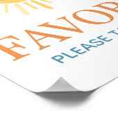Sunshine Here Comes The Son Baby shower Favors Poster (Hoek)
