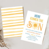 Sunshine Here Comes The Son Baby shower Kaart