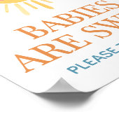 Sunshine Here Comes The Son Baby's zijn snoepjes Poster (Hoek)