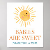 Sunshine Here Comes The Son Baby's zijn snoepjes Poster (Voorkant)