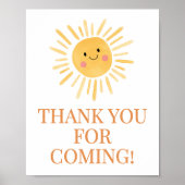 Sunshine Here Comes The Son Bedankt voor je komst Poster (Voorkant)