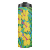 Sunshine Hibiscus Tropical print Thermosbeker (Voorkant)