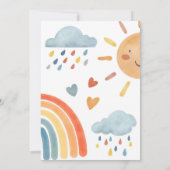 Sunshine Hier komt de Son Baby shower Boy Kaart (Achterkant)