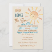 Sunshine Hier komt de Son Baby shower uitnodiging (Voorkant)