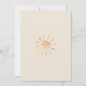 Sunshine Hier komt de Son Baby shower uitnodiging (Achterkant)