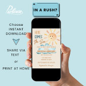 Sunshine Hier komt de Son Baby shower uitnodiging